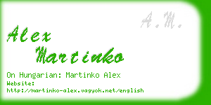 alex martinko business card